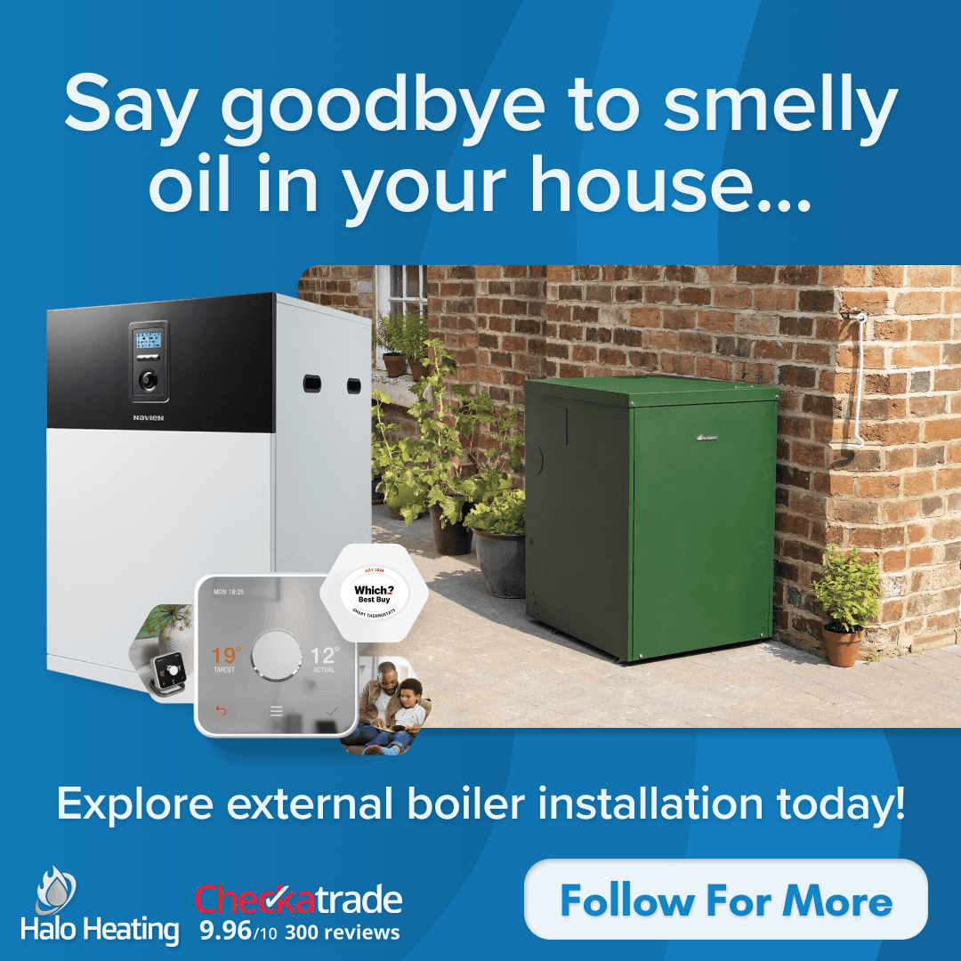 Goodbye smelly oil, Halo Heating