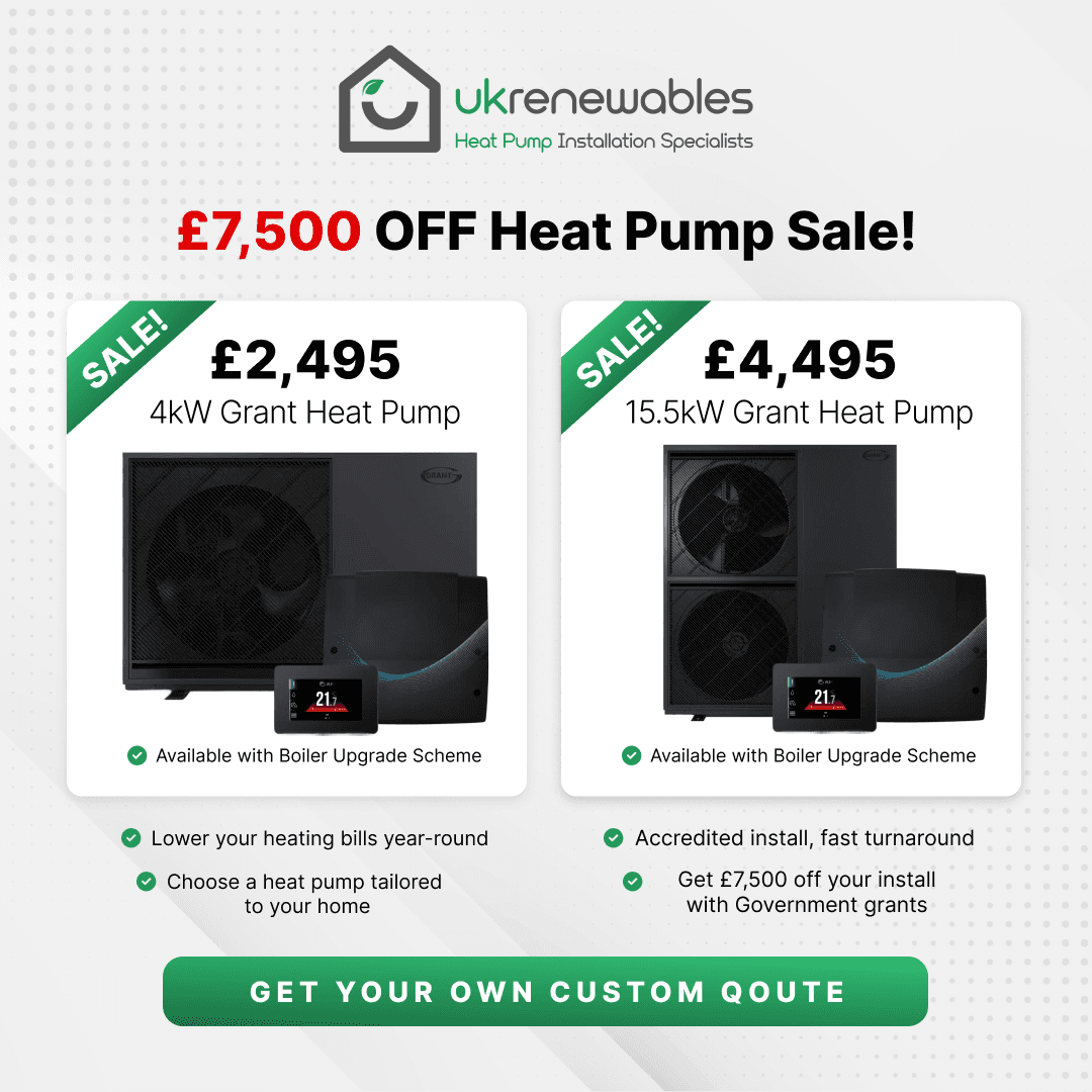 £7,500 OFF heat pump sale, UK Renewables