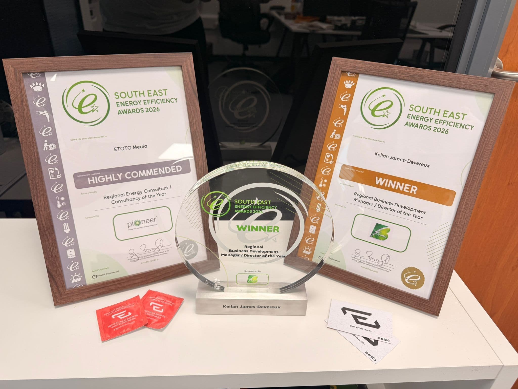 The ETOTO Media team at the South East Energy Efficiency Awards 2026